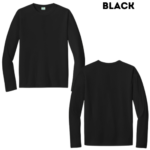 Custom Long Sleeve Performance Tee - Black
