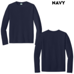 Custom Long Sleeve Performance Tee - Navy